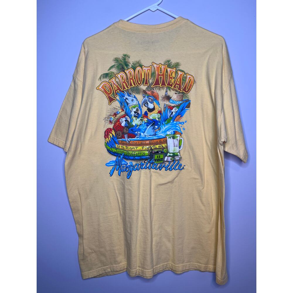 Margaritaville Las Vegas Parrothead Jimmy Buffett Light Yellow Tourist Shirt XL